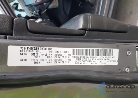 2013 Jeep Grand Cherokee Laredo z USA, uszkodzony, nr VIN 1C4RJEAG8DC612674